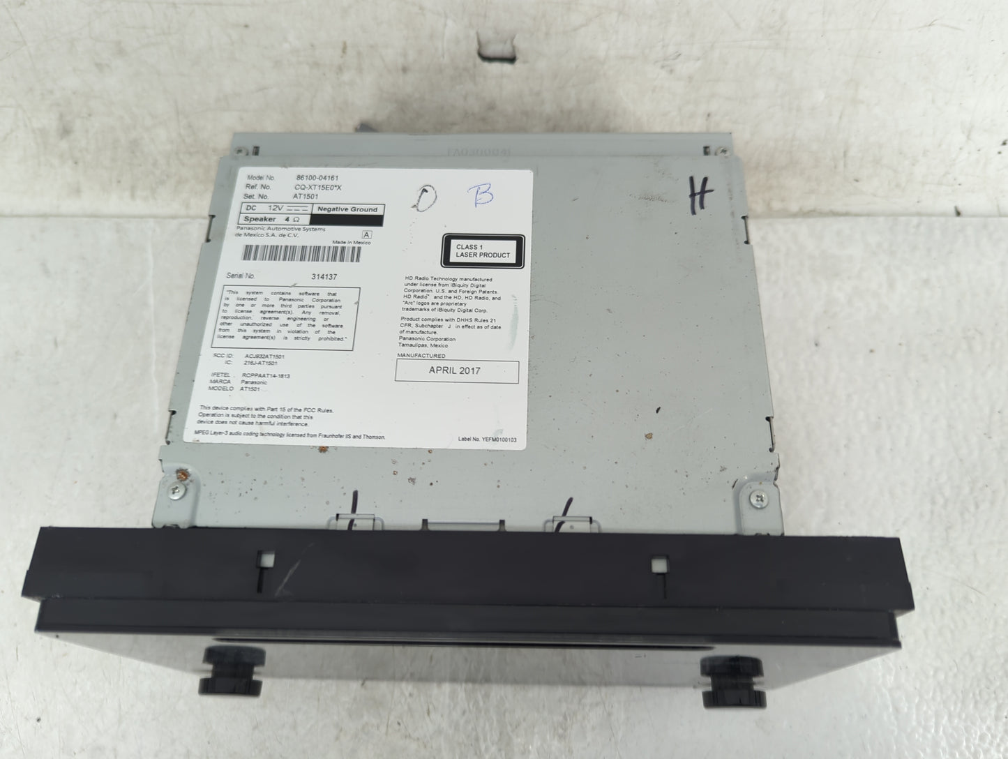 2016-2019 Toyota Tacoma Radio AM FM Cd Player Receiver Replacement P/N:86100-04161 CQ-XT15E0*X Fits Fits 2016 2017 2018 2019