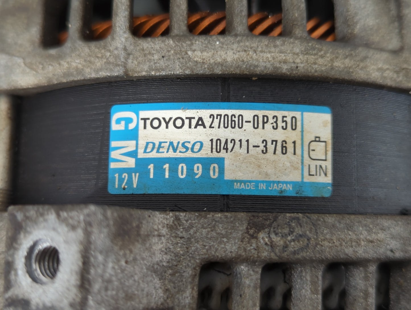2016-2018 Toyota Tacoma Alternator Replacement Generator Charging Assembly Engine OEM P/N:27060-0P350 104211-3761 Fits OEM U