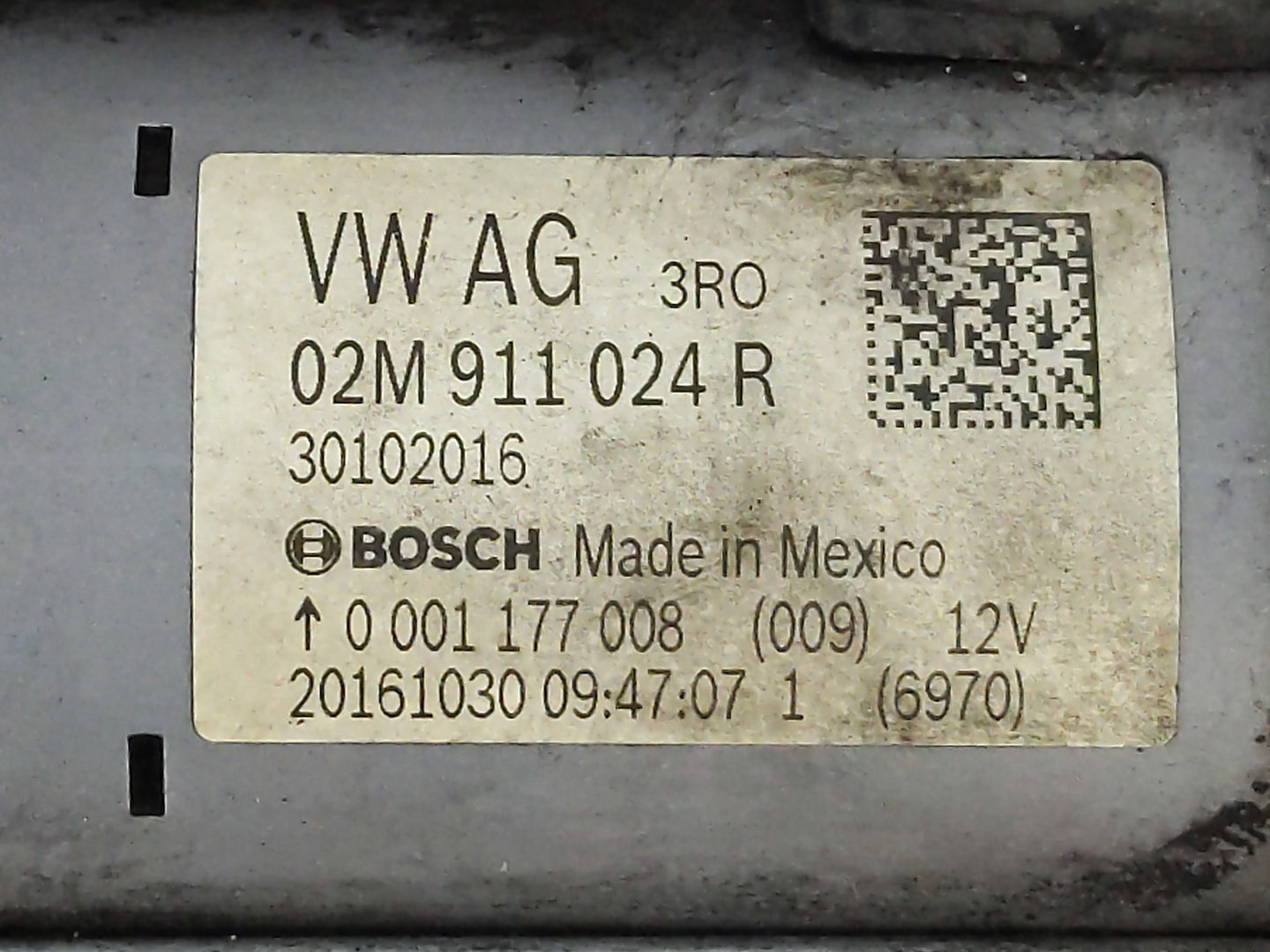 2014-2017 Volkswagen Beetle Car Starter Motor Solenoid OEM P/N:02M 911 024 R Fits Fits 2014 2015 2016 2017 OEM Used Auto Par