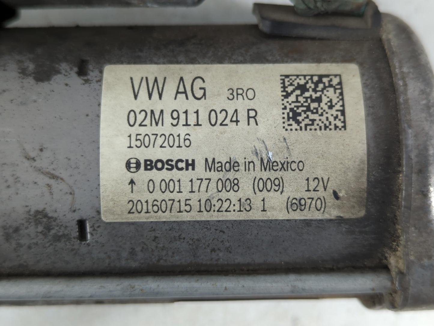 2014-2017 Volkswagen Beetle Car Starter Motor Solenoid OEM P/N:15072016 02M 911 024 R Fits OEM Used Auto Parts - Oemusedauto