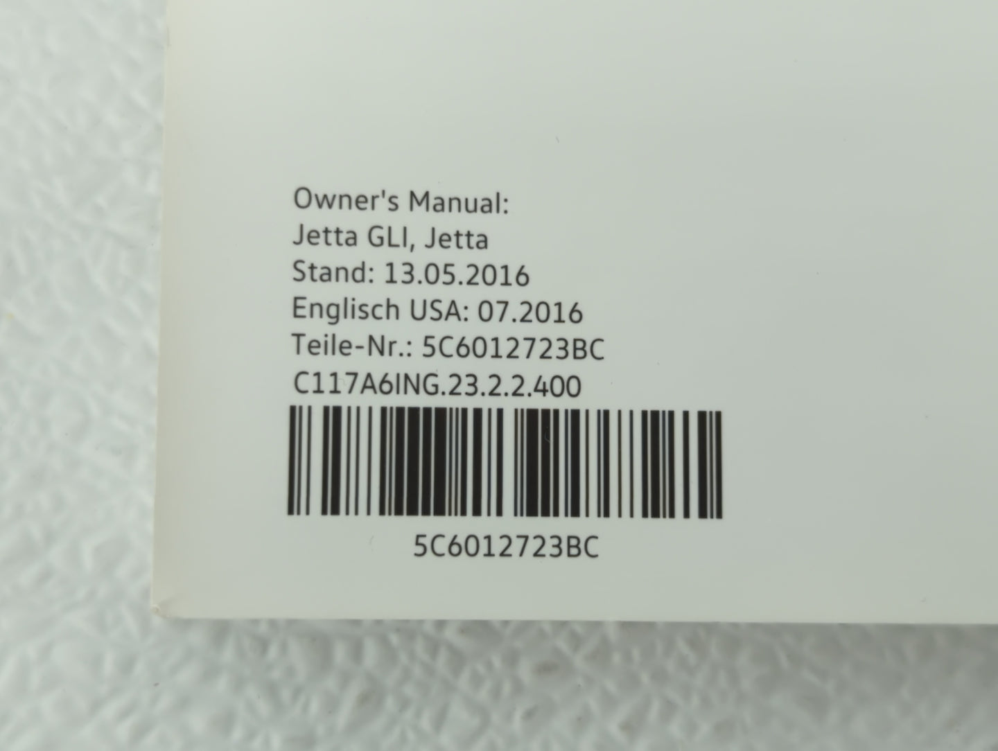 2017 Volkswagen Gli Owners Manual Book Guide OEM Used Auto Parts - Oemusedautoparts1.com