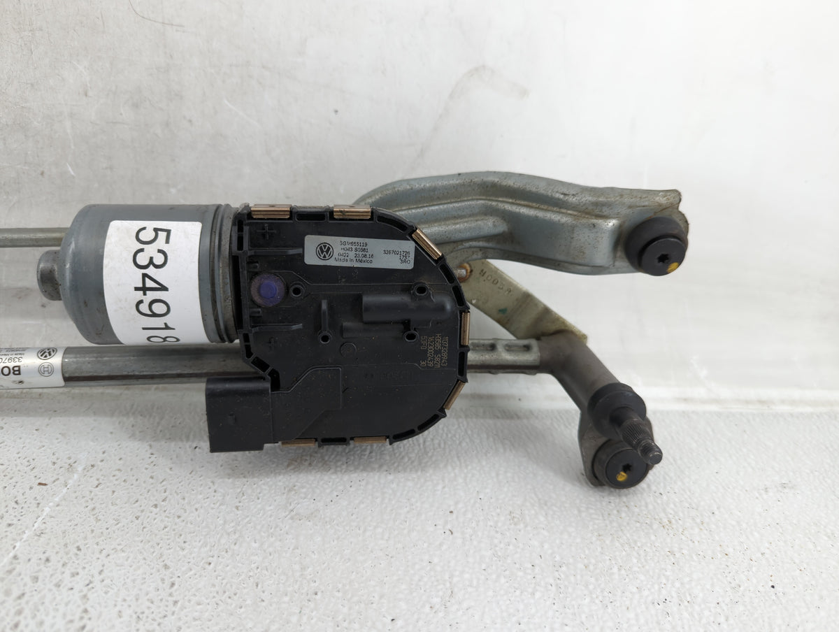 2017 Volkswagen Golf Front Windshield Wiper Motor Fits OEM Used Auto Parts - Oemusedautoparts1.com