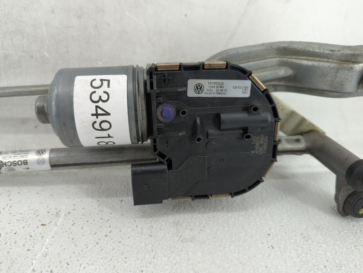 2017 Volkswagen Golf Front Windshield Wiper Motor Fits OEM Used Auto Parts - Oemusedautoparts1.com