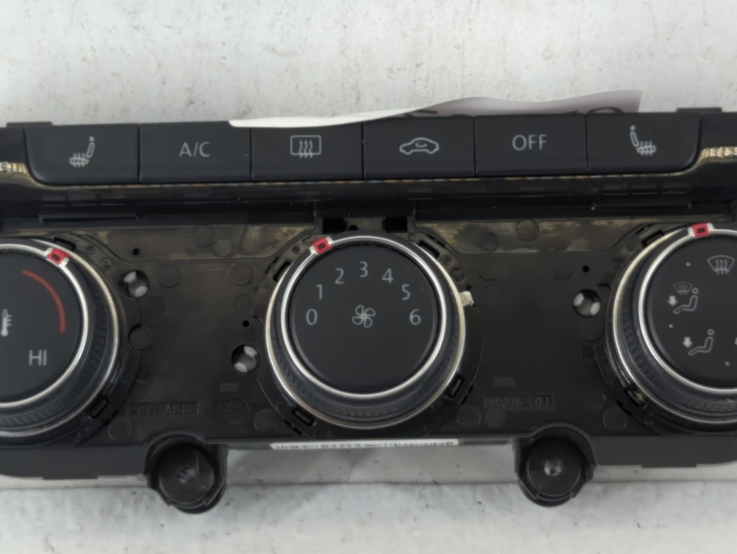 2017 Volkswagen Golf Climate Control Module Temperature AC/Heater Replacement P/N:5GM907426E Fits OEM Used Auto Parts - Oemu