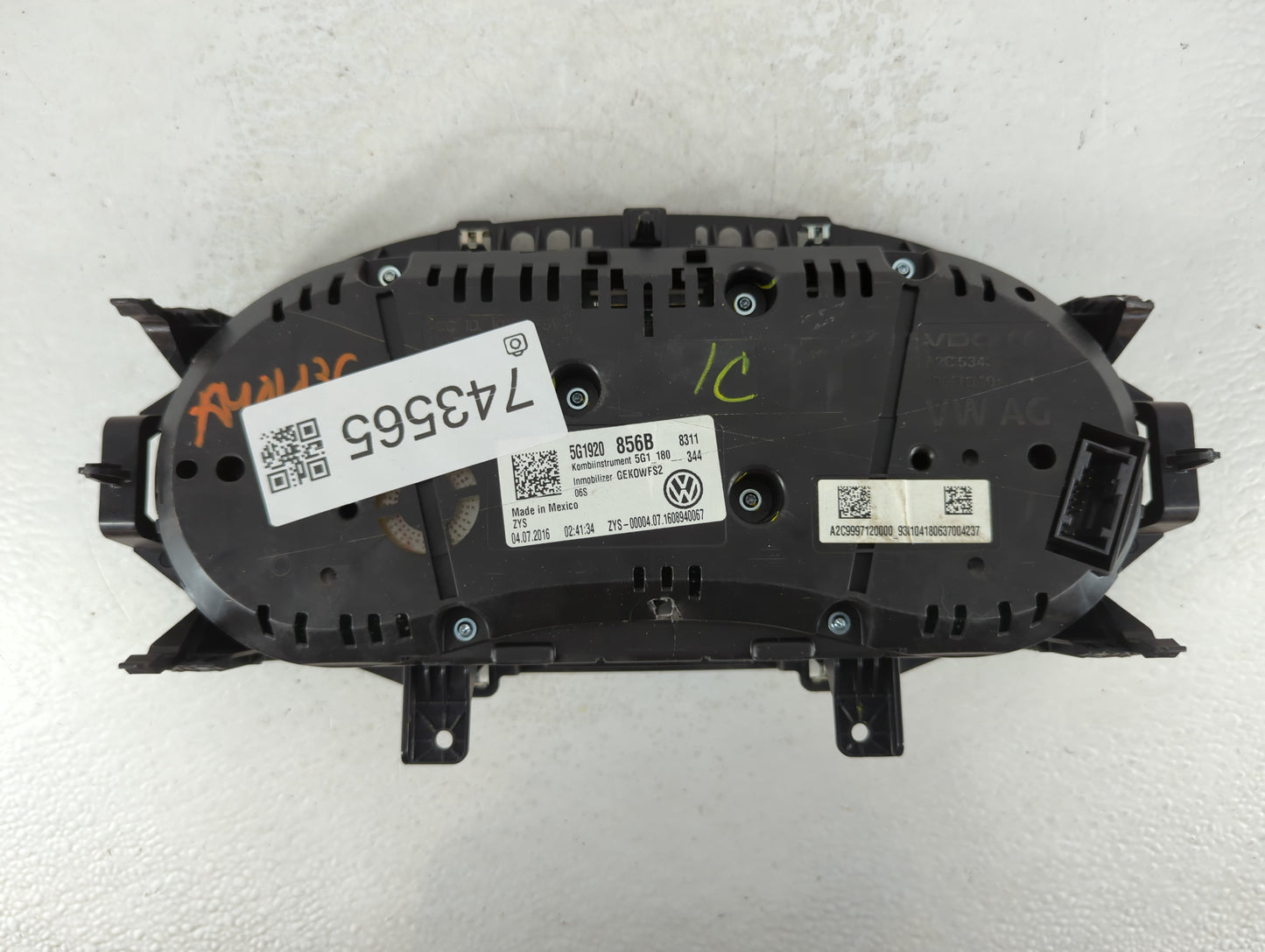 2017 Volkswagen Golf Instrument Cluster Speedometer Gauges P/N:A2C9997120000 5G1920 856B Fits OEM Used Auto Parts - Oemuseda