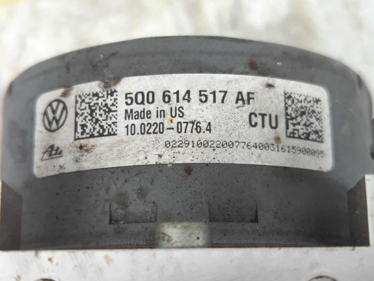 2015-2016 Volkswagen Golf Anti-Lock Brake ABS Pump Module Actuator OEM P/N:5Q0 614 517 AF Fits Fits 2015 2016 2017 OEM Used 
