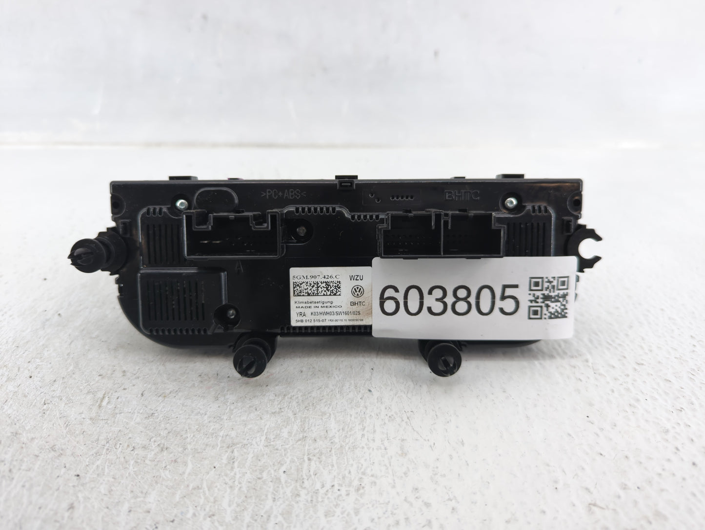 2017 Volkswagen Gti Climate Control Module Temperature AC/Heater Replacement P/N:5HB 012 515 07 Fits OEM Used Auto Parts - O