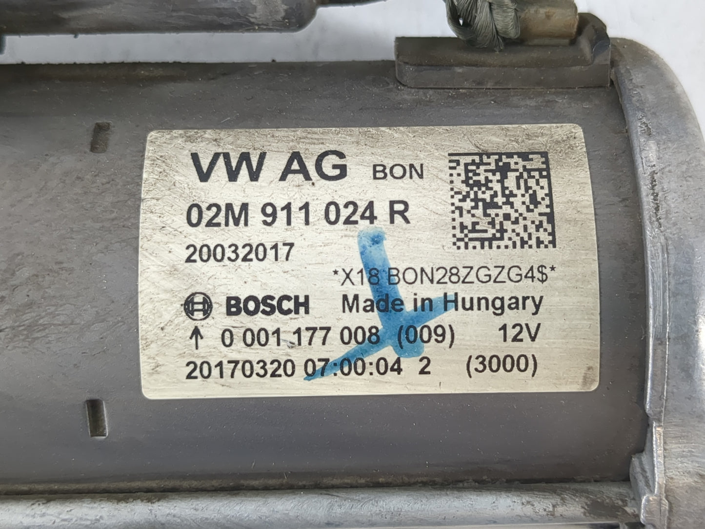 2014 Volkswagen Jetta Car Starter Motor Solenoid OEM P/N:02M 911 024 R Fits Fits 2015 2016 2017 2018 2019 2020 2021 2022 OEM