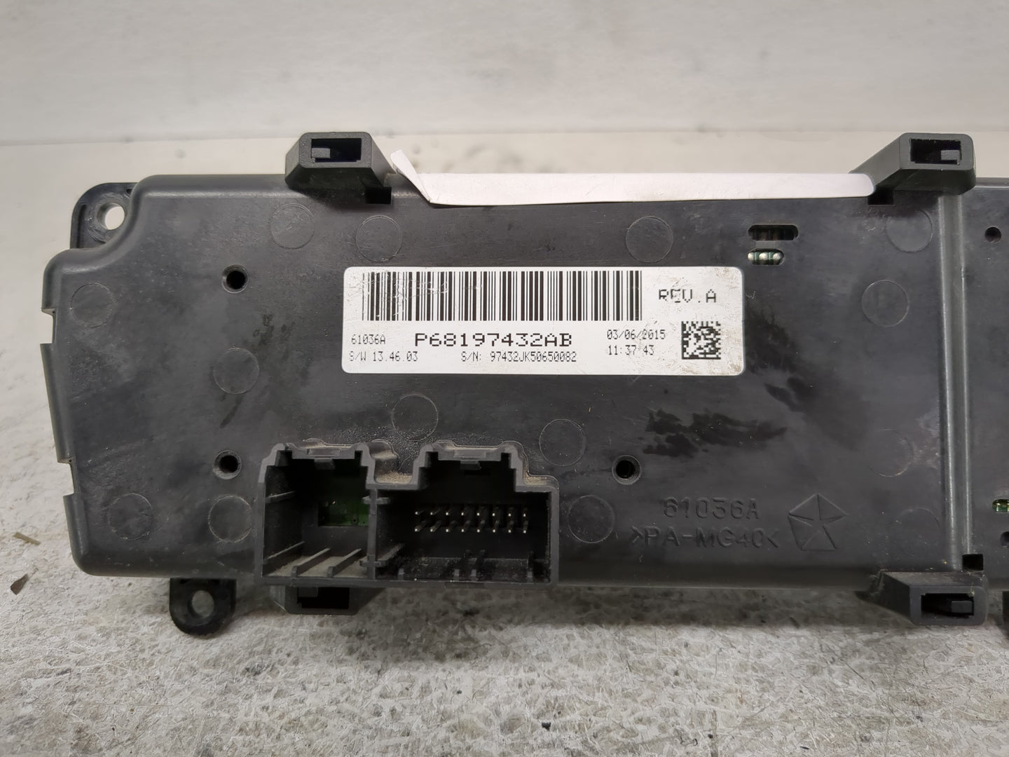 2015-2018 Volkswagen Jetta Climate Control Module Temperature AC/Heater Replacement P/N:P68197432AB Fits Fits 2015 2016 2017
