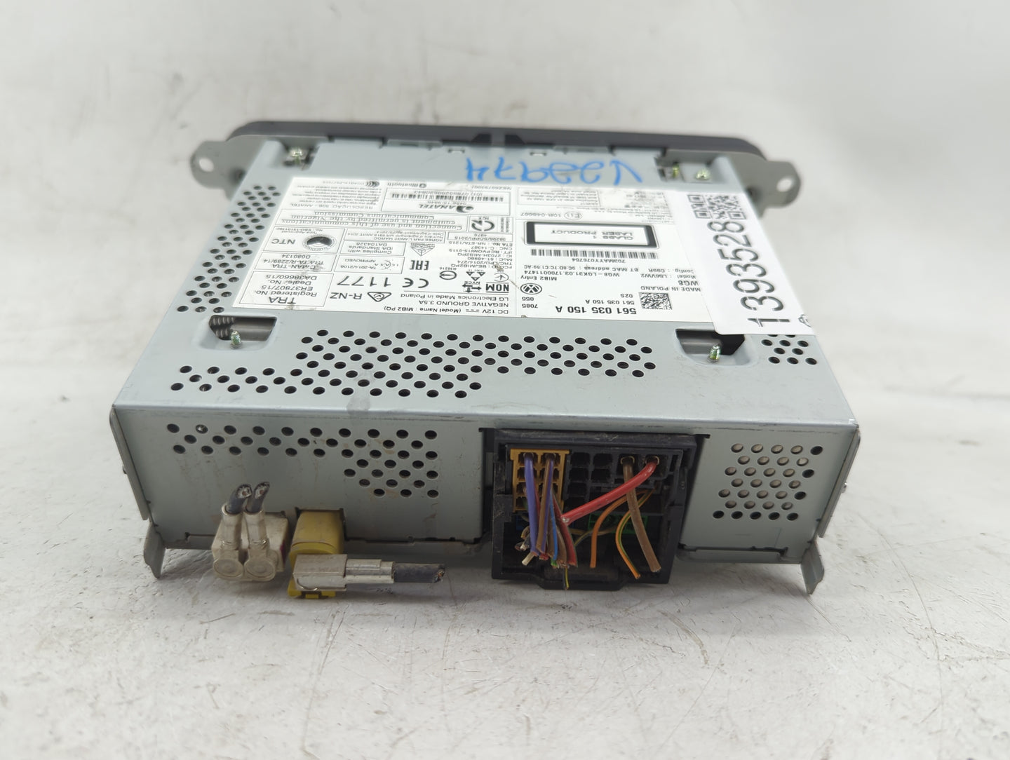 2017 Volkswagen Jetta Radio AM FM Cd Player Receiver Replacement P/N:561 035 150 A Fits OEM Used Auto Parts - Oemusedautopar