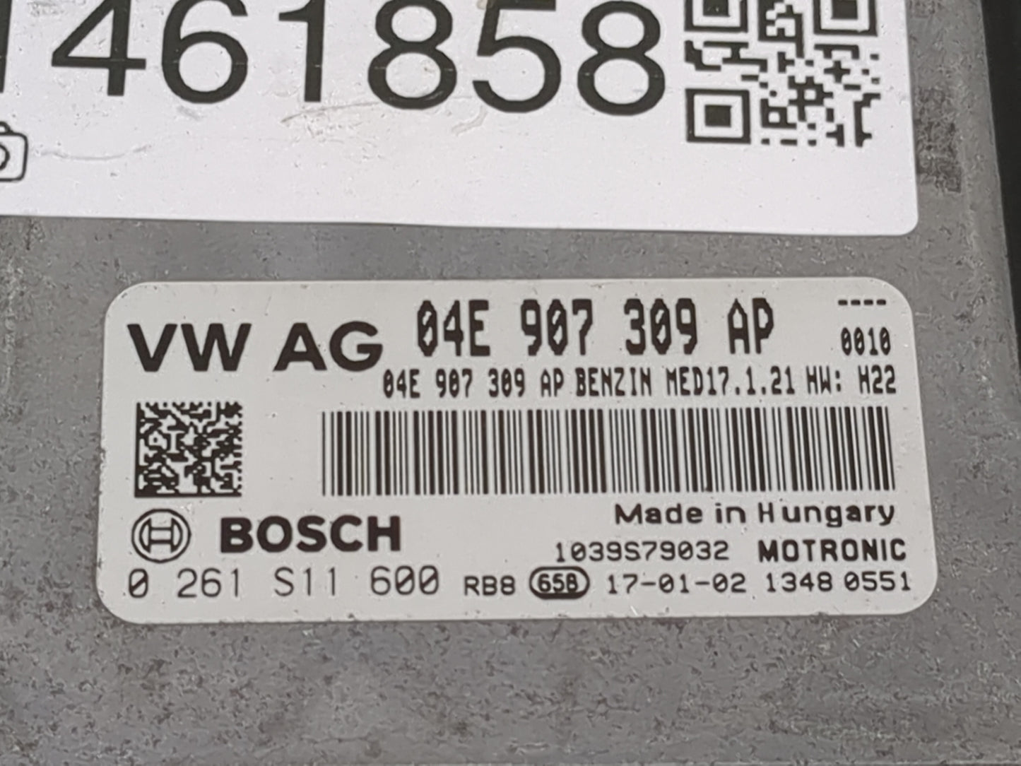 2016-2017 Volkswagen Jetta PCM Engine Control Computer ECU ECM PCU OEM P/N:04E 907 309 AP 0 261 S11 500 Fits Fits 2016 2017 