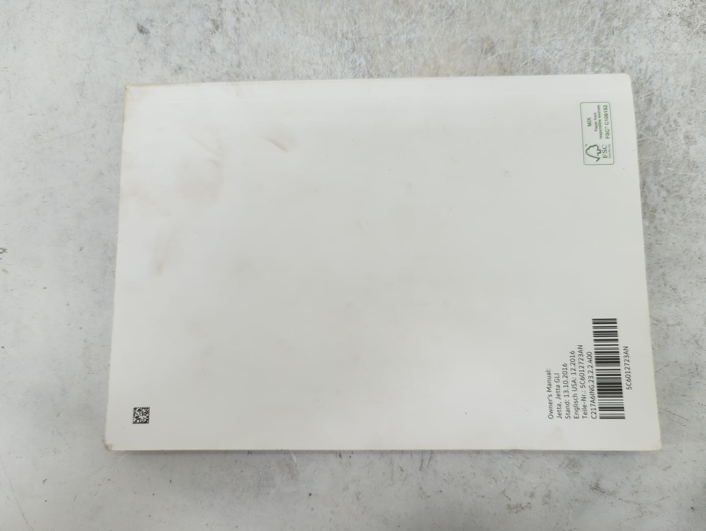 2017 Volkswagen Jetta Owners Manual Book Guide P/N:5C6012723AN OEM Used Auto Parts - Oemusedautoparts1.com