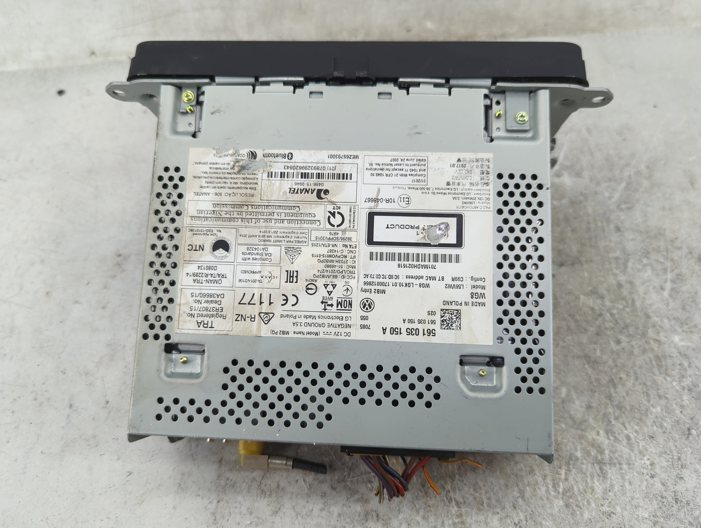 2014-2017 Volkswagen Jetta Radio AM FM Cd Player Receiver Replacement P/N:561035150A L56VW2 Fits Fits 2013 2014 2015 2016 20