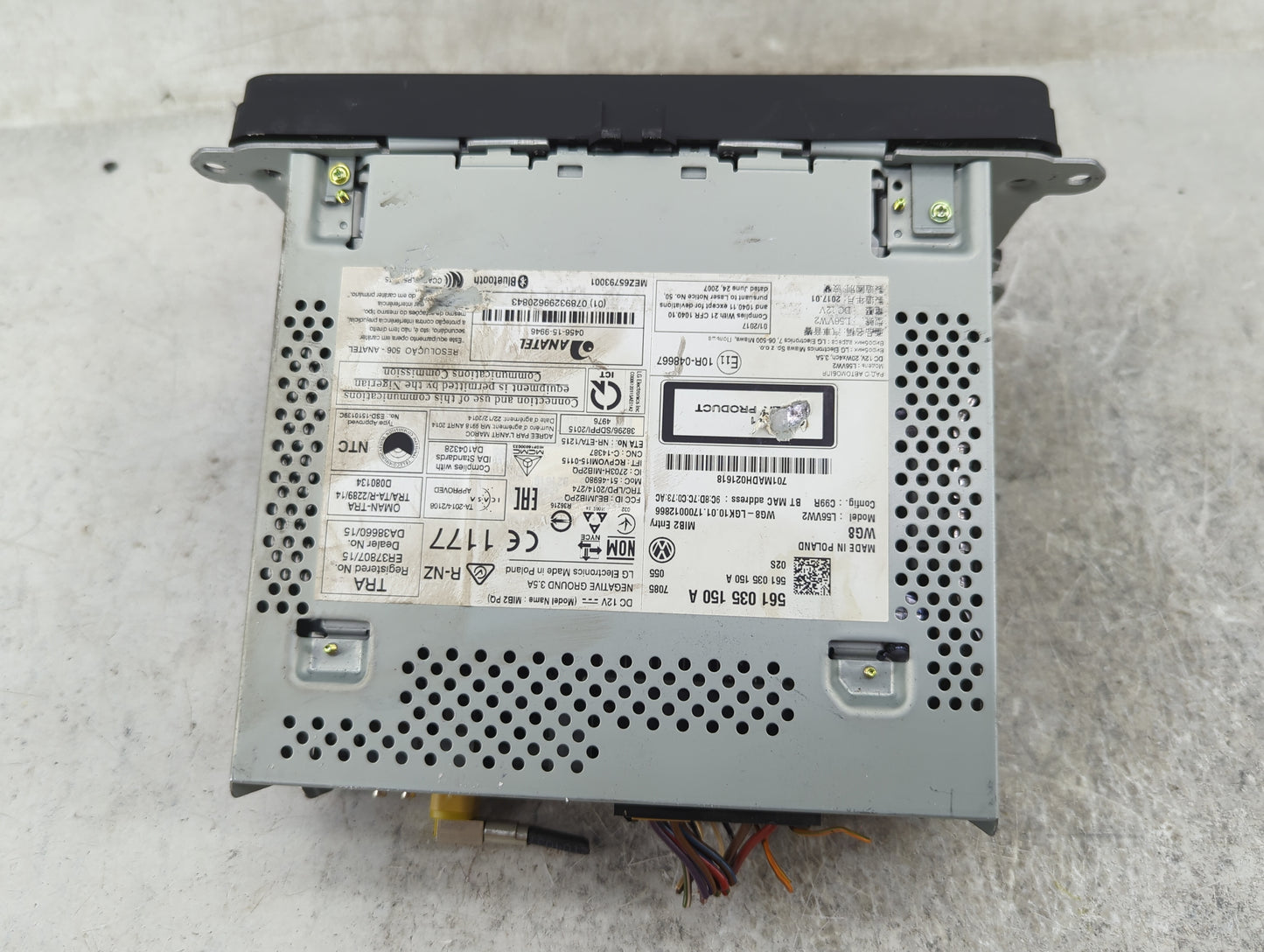 2014-2017 Volkswagen Jetta Radio AM FM Cd Player Receiver Replacement P/N:561035150A L56VW2 Fits Fits 2013 2014 2015 2016 20