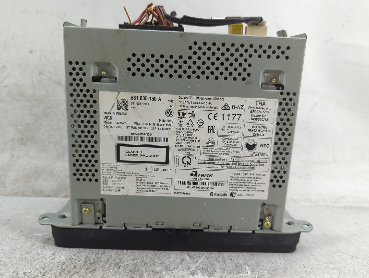 2012-2017 Volkswagen Jetta Radio AM FM Cd Player Receiver Replacement P/N:561035150A L56VW2 Fits OEM Used Auto Parts - Oemus