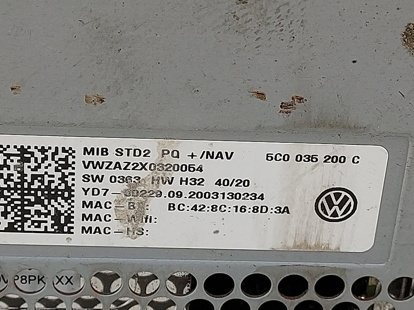 2012-2017 Volkswagen Jetta Radio AM FM Cd Player Receiver Replacement P/N:5C0035200C VWZAZ2X0320054 Fits OEM Used Auto Parts