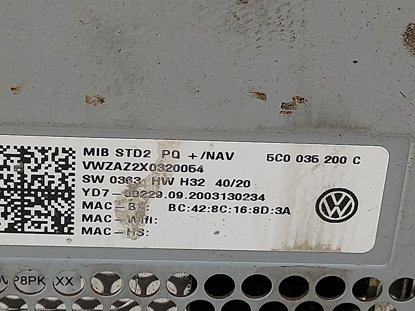 2012-2017 Volkswagen Jetta Radio AM FM Cd Player Receiver Replacement P/N:5C0035200C VWZAZ2X0320054 Fits OEM Used Auto Parts