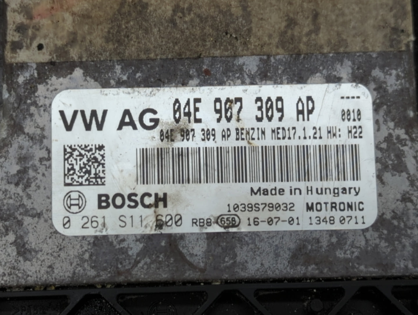2016-2017 Volkswagen Jetta PCM Engine Control Computer ECU ECM PCU OEM P/N:04E 907 309 EE 04E907309EE Fits Fits 2016 2017 OE