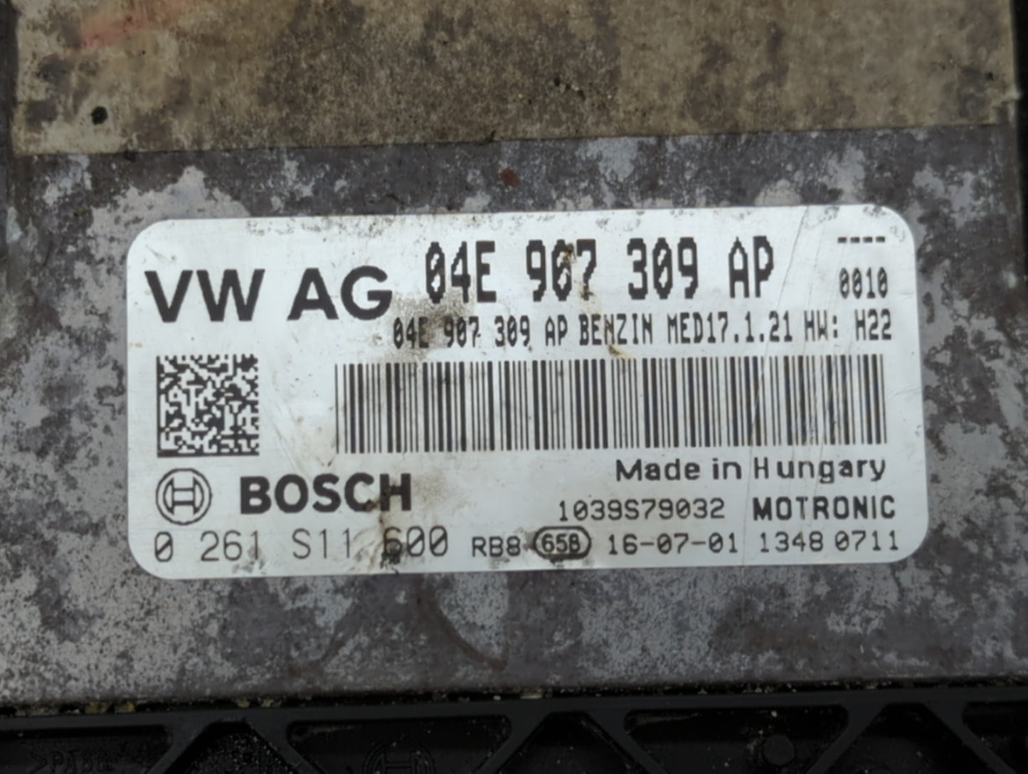 2016-2017 Volkswagen Jetta PCM Engine Control Computer ECU ECM PCU OEM P/N:04E 907 309 EE 04E907309EE Fits Fits 2016 2017 OE