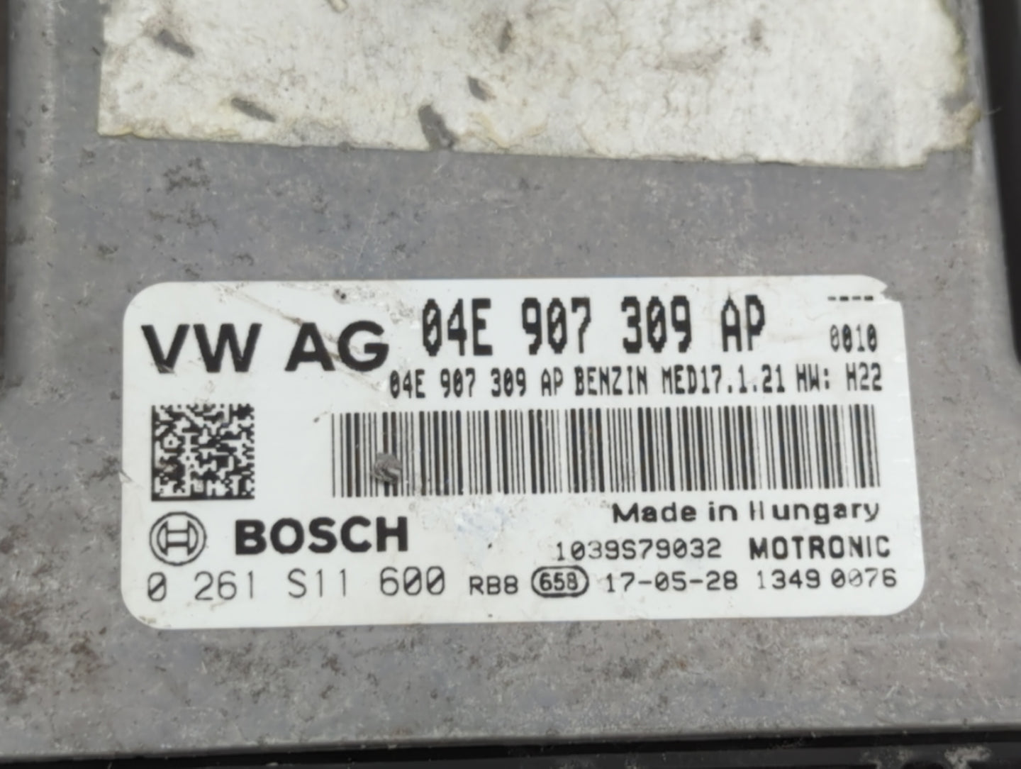 2016-2017 Volkswagen Jetta PCM Engine Control Computer ECU ECM PCU OEM P/N:04E 907 309 AP 04E 907 309 EE Fits Fits 2016 2017