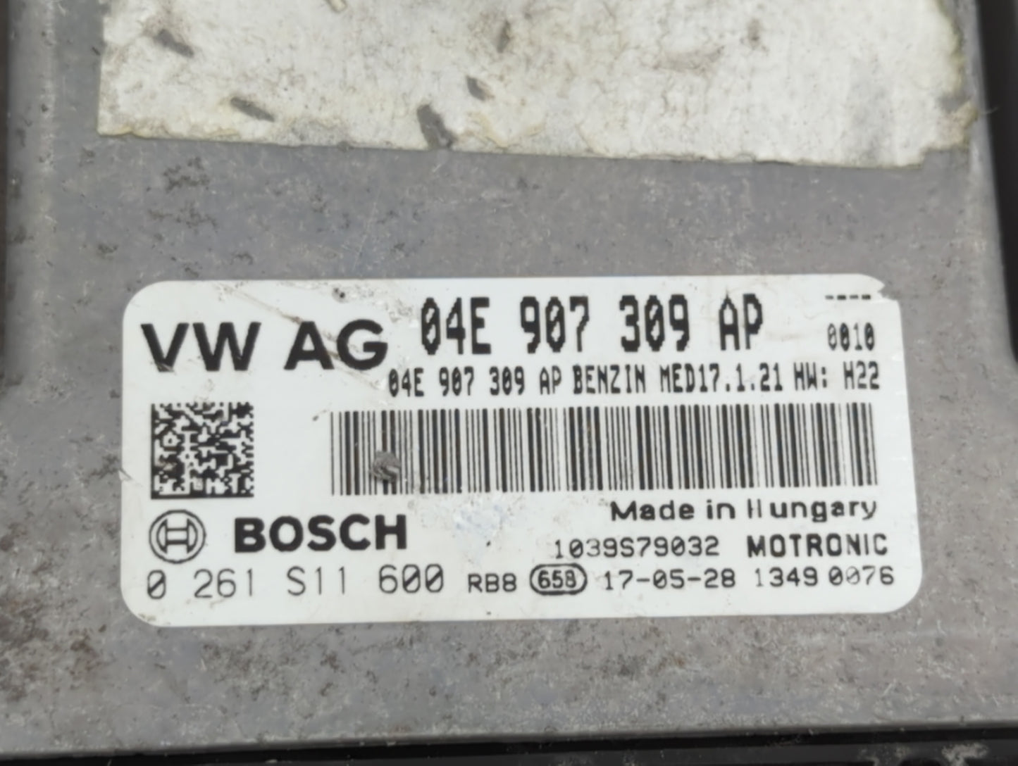 2016-2017 Volkswagen Jetta PCM Engine Control Computer ECU ECM PCU OEM P/N:04E 907 309 AP 04E 907 309 EE Fits Fits 2016 2017