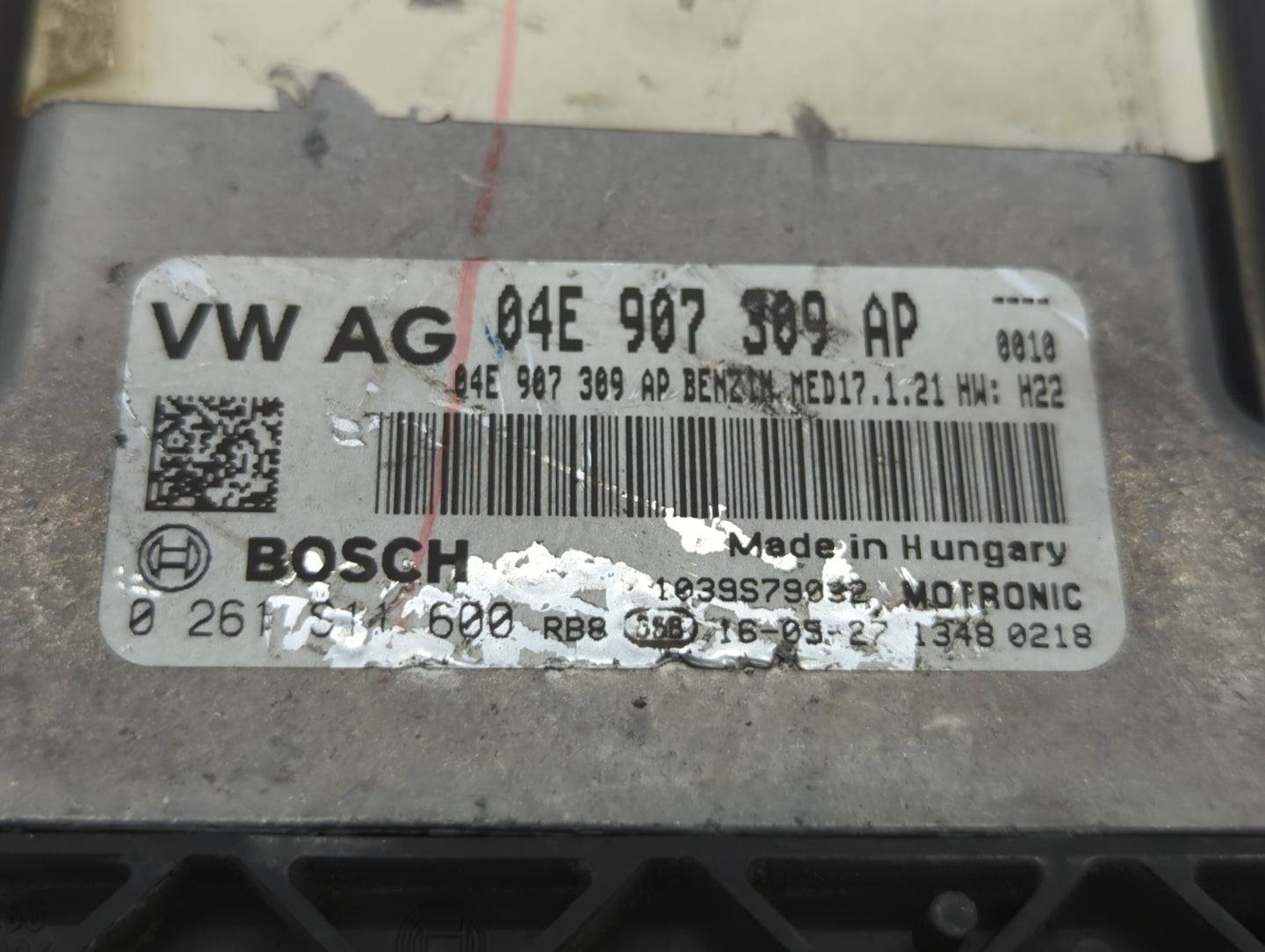 2016-2017 Volkswagen Jetta PCM Engine Control Computer ECU ECM PCU OEM P/N:04E 907 309 AP 04E 907 309 EE Fits Fits 2016 2017
