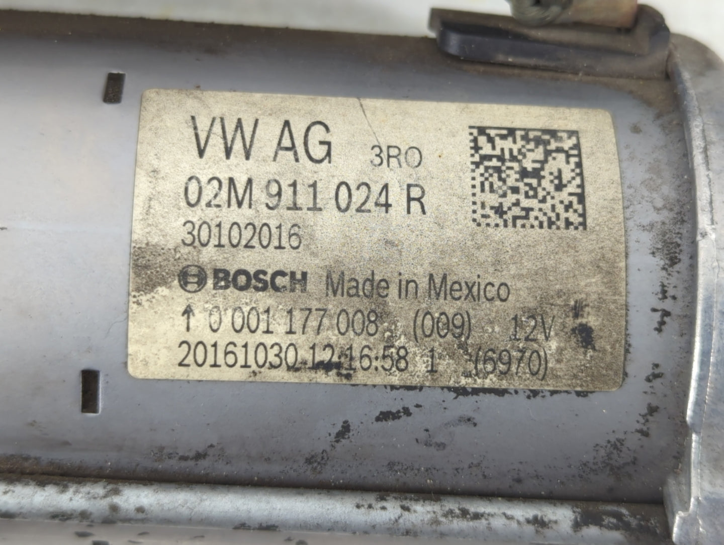 2015-2019 Volkswagen Jetta Car Starter Motor Solenoid OEM P/N:02M 911 024 R Fits Fits 2015 2016 2017 2018 2019 OEM Used Auto