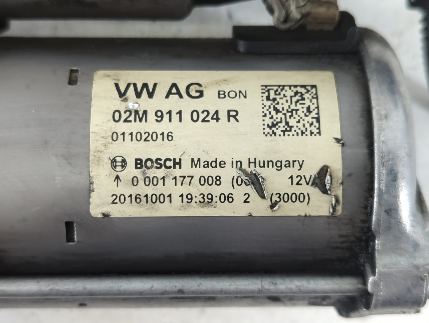 2015-2019 Volkswagen Jetta Car Starter Motor Solenoid OEM P/N:02M 911 024 R Fits Fits 2015 2016 2017 2018 2019 OEM Used Auto