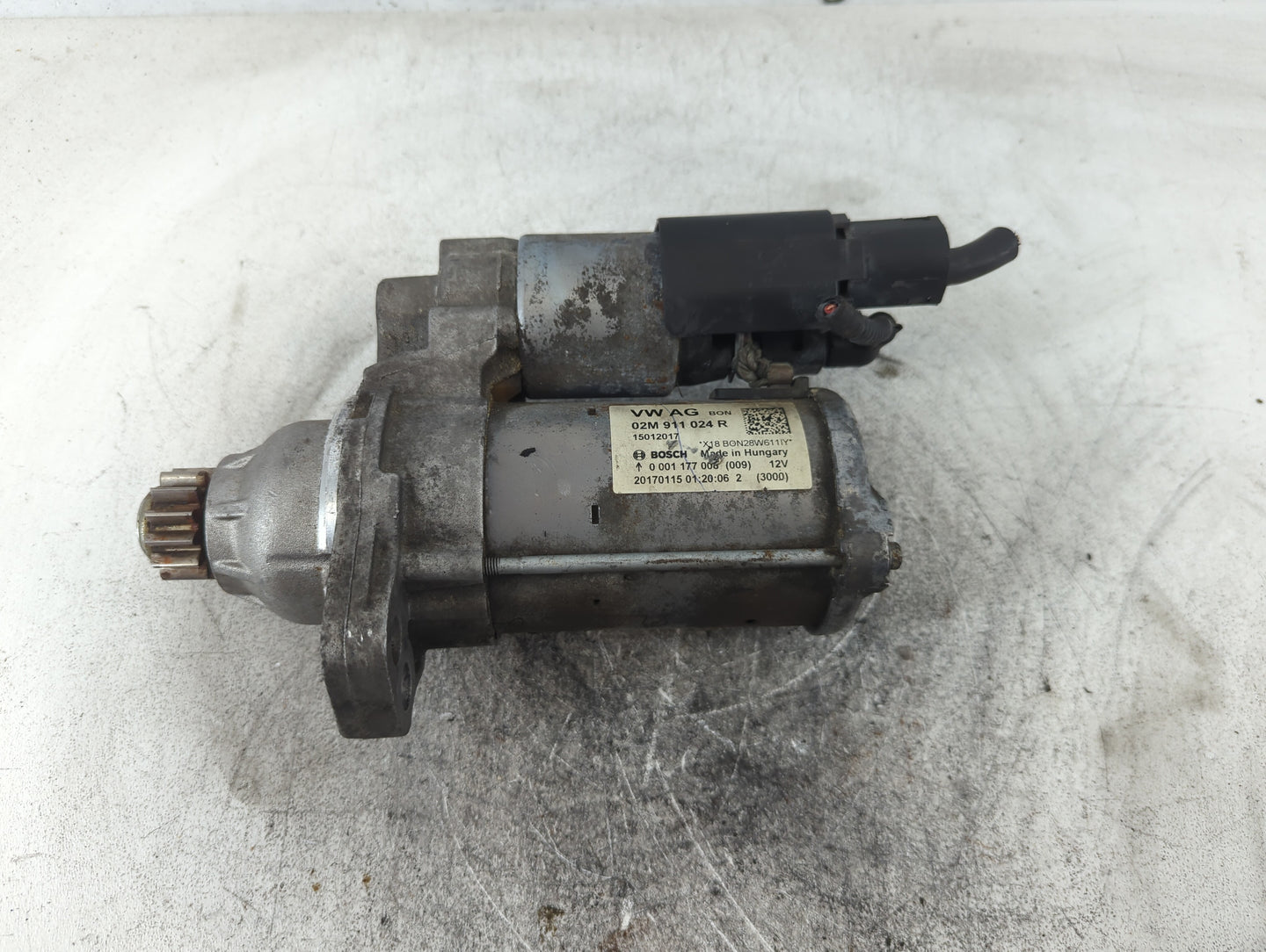 2014 Volkswagen Jetta Car Starter Motor Solenoid OEM P/N:02M 911 024 R Fits Fits 2015 2016 2017 2018 2019 2020 2021 2022 OEM