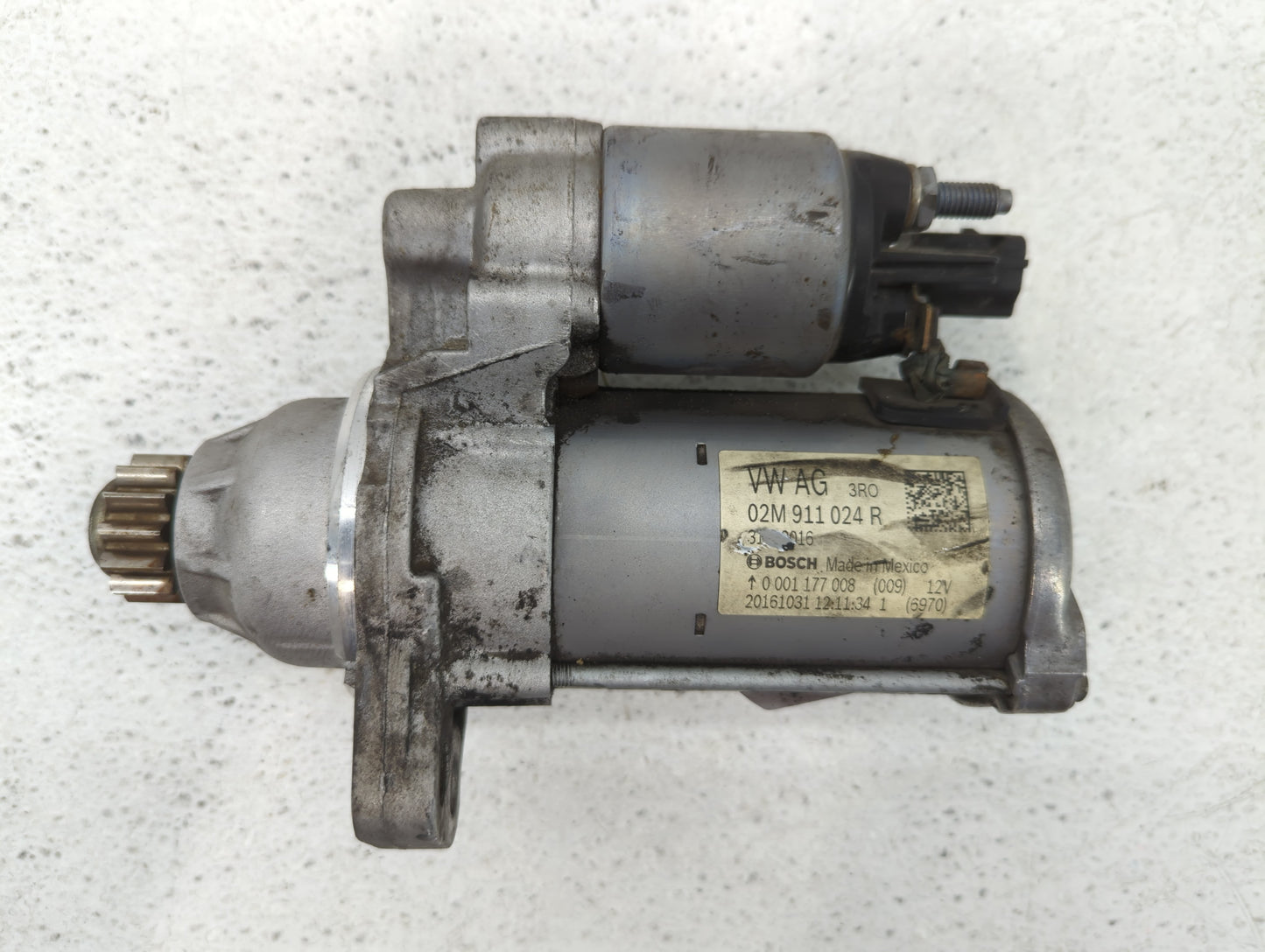 2014 Volkswagen Jetta Car Starter Motor Solenoid OEM P/N:02M 911 024 R Fits Fits 2015 2016 2017 2018 2019 2020 2021 2022 OEM