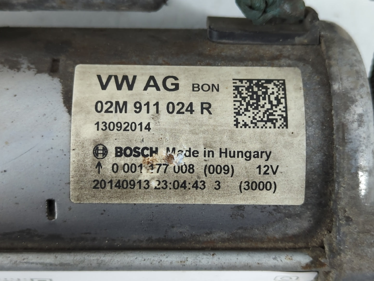 2014 Volkswagen Jetta Car Starter Motor Solenoid OEM P/N:12102016 02M 911 024 R Fits Fits 2015 2016 2017 2018 2019 2020 2021