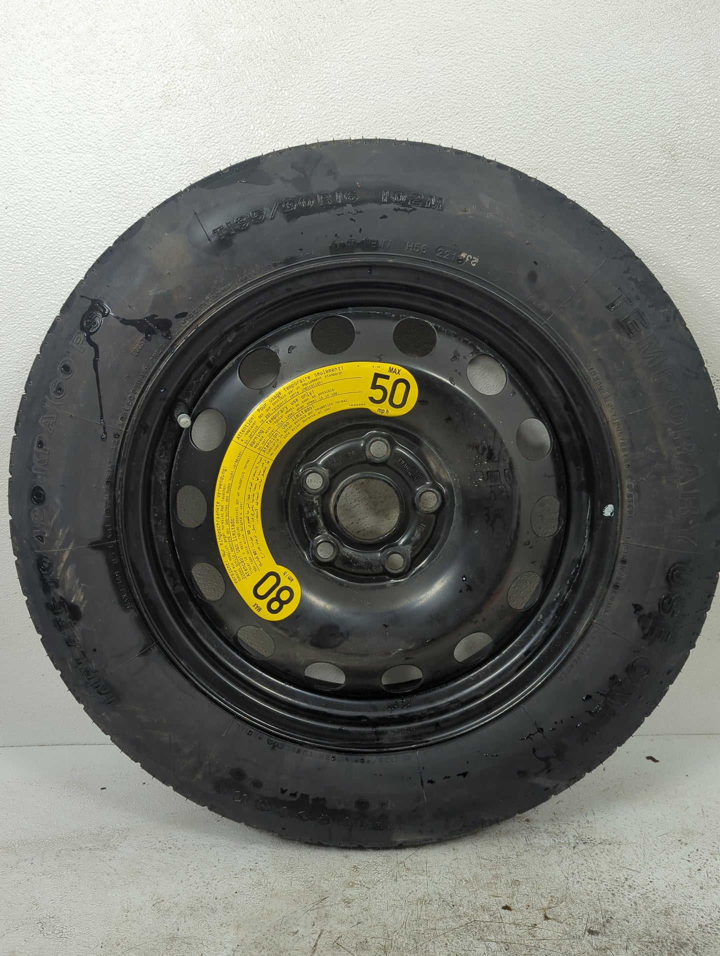 2009-2021 Volkswagen Passat Spare Donut Tire Wheel Rim Oem 5038421 - Oemusedautoparts1.com