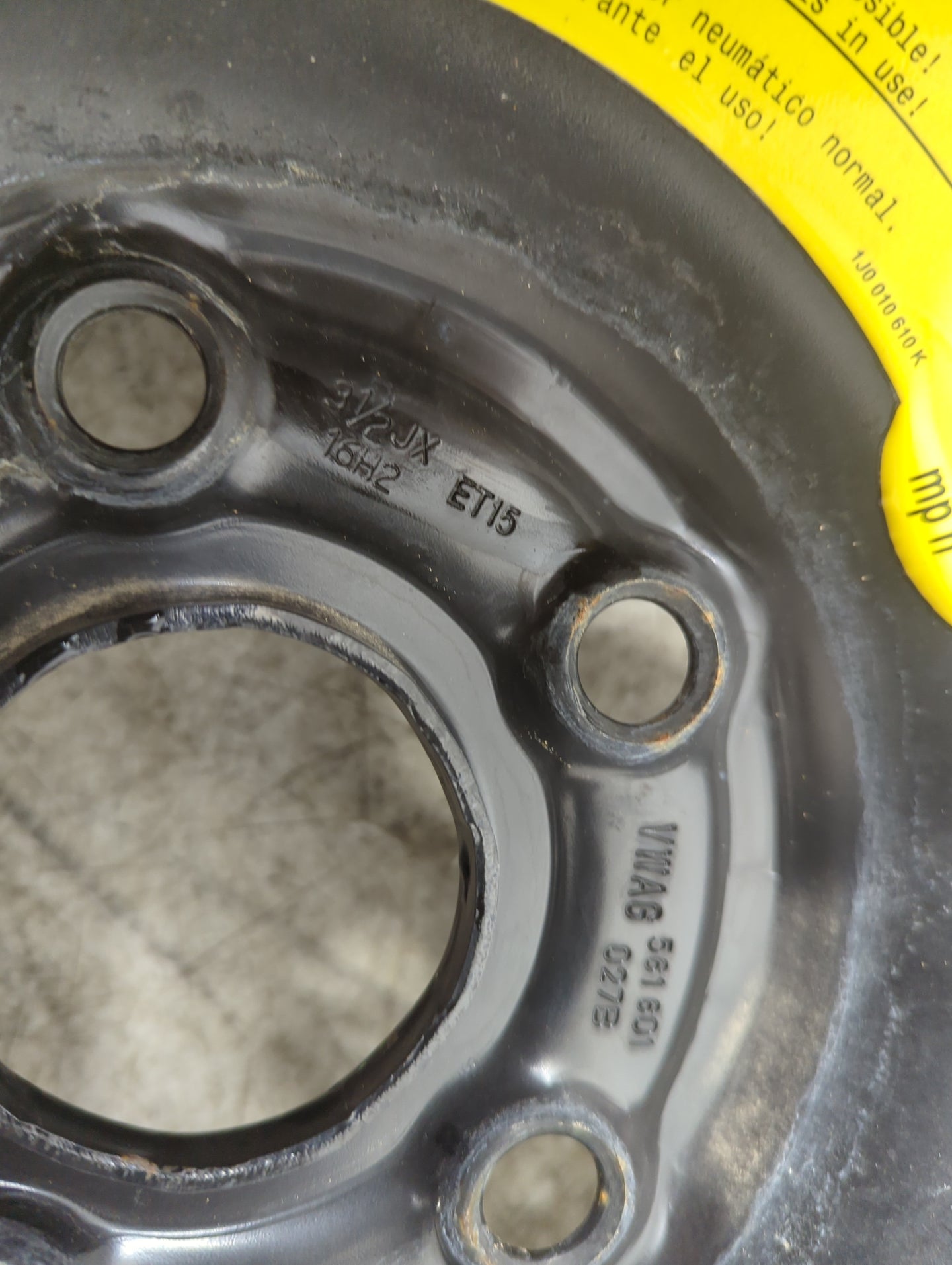 2009-2021 Volkswagen Passat Spare Donut Tire Wheel Rim Oem 5038421 - Oemusedautoparts1.com