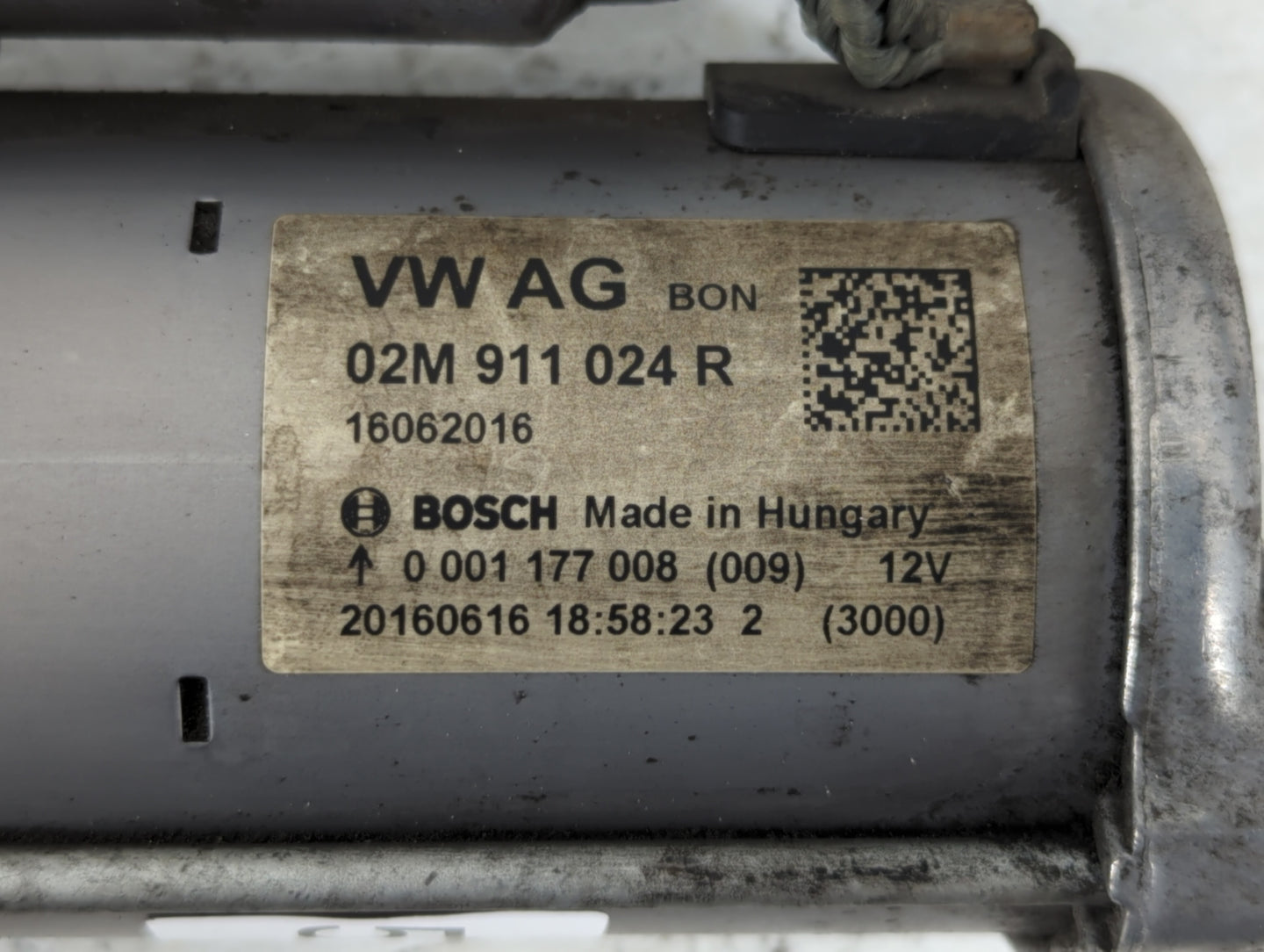 2014-2020 Volkswagen Passat Car Starter Motor Solenoid OEM P/N:02M 911 024 R Fits OEM Used Auto Parts - Oemusedautoparts1.co