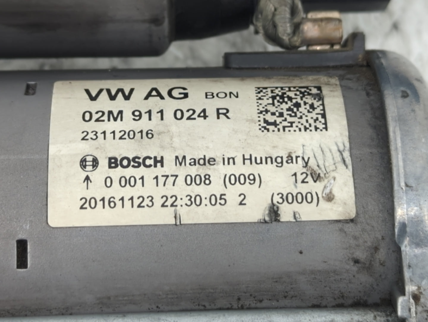 2014-2020 Volkswagen Passat Car Starter Motor Solenoid OEM P/N:14022014 02M 911 024 R Fits OEM Used Auto Parts - Oemusedauto