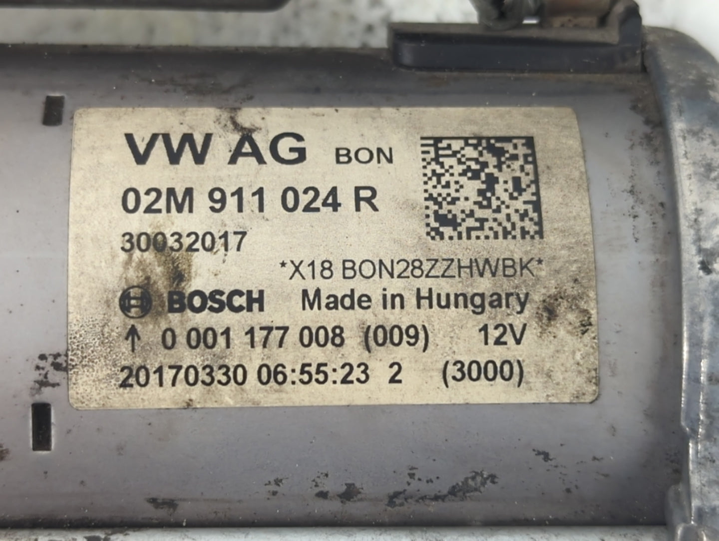 2014-2020 Volkswagen Passat Car Starter Motor Solenoid OEM P/N:02M 911 024 R Fits OEM Used Auto Parts - Oemusedautoparts1.co