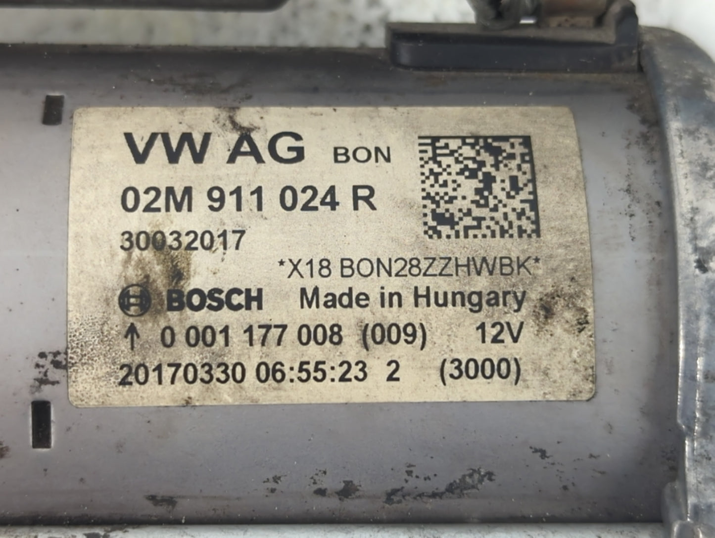 2014-2020 Volkswagen Passat Car Starter Motor Solenoid OEM P/N:02M 911 024 R Fits OEM Used Auto Parts - Oemusedautoparts1.co