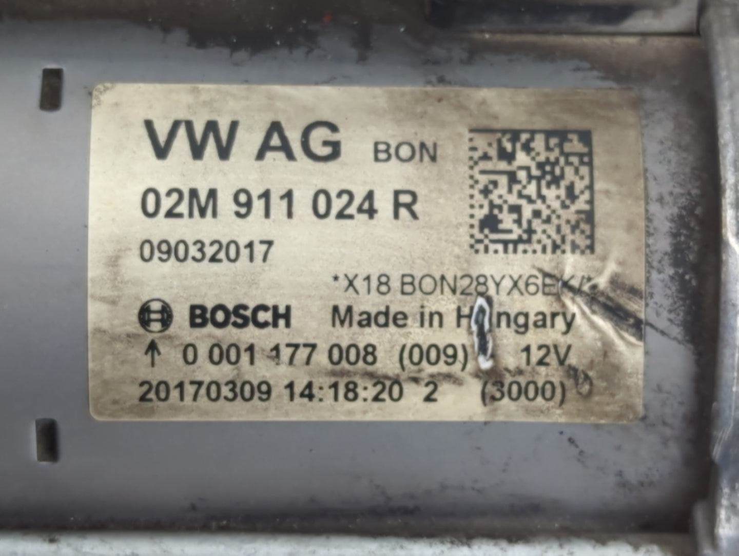 2014-2020 Volkswagen Passat Car Starter Motor Solenoid OEM P/N:28022017 02M 911 024 R Fits OEM Used Auto Parts - Oemusedauto