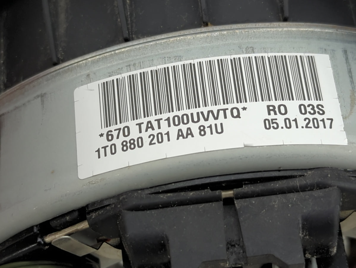 Volkswagen Tiguan Air Bag Driver Left Steering Wheel Mounted Black - Oemusedautoparts1.com