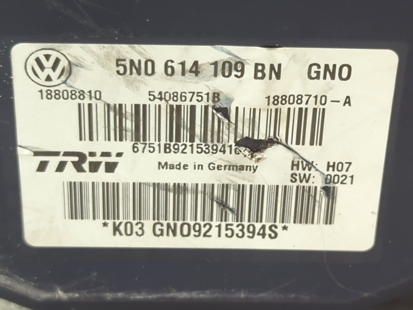 2015-2018 Volkswagen Tiguan ABS Pump Control Module Replacement P/N:5N0614109BN 10098107AA Fits Fits 2015 2016 2017 2018 OEM