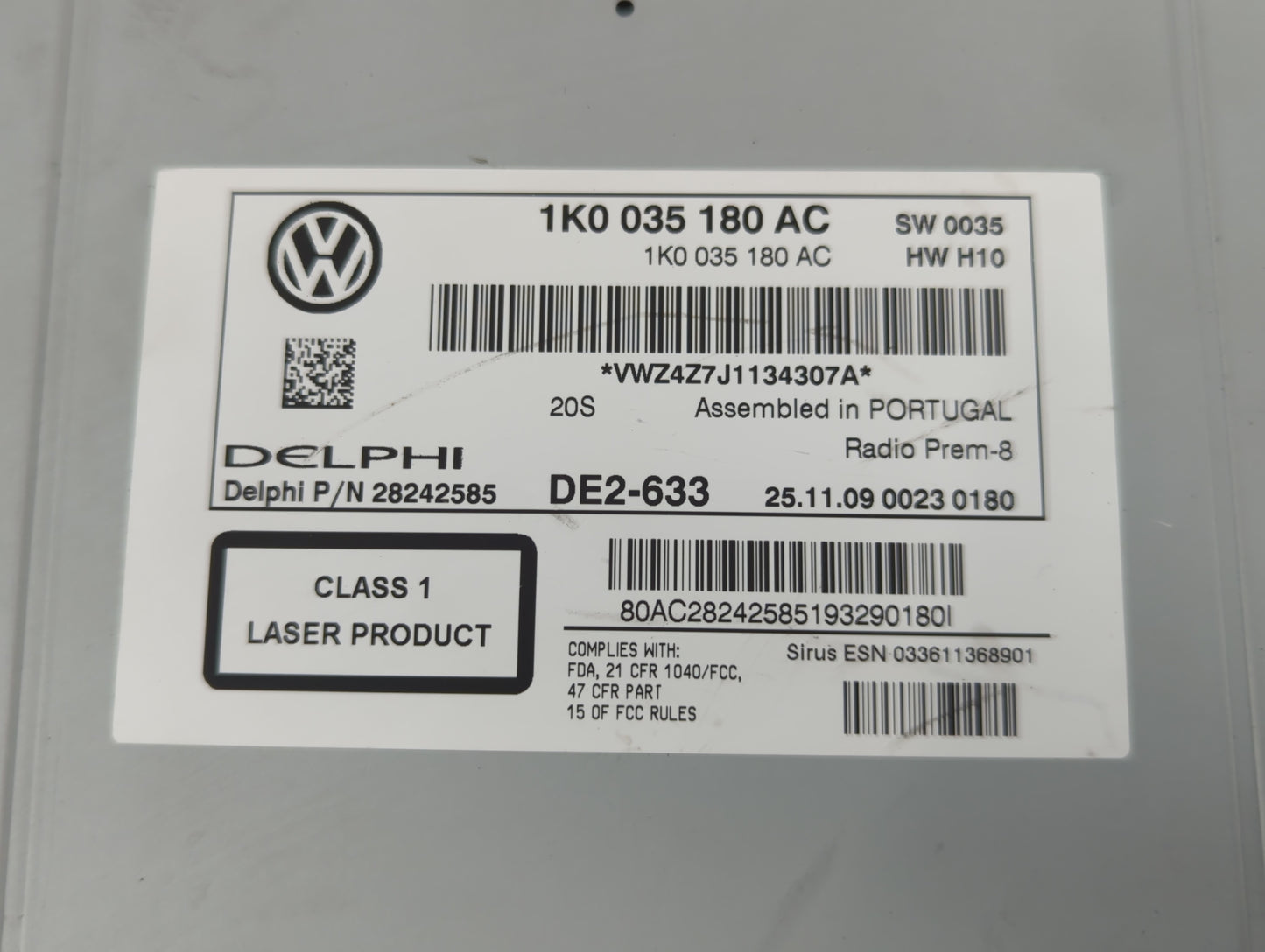 2009-2017 Volkswagen Tiguan Am Fm Cd Player Radio Receiver - Oemusedautoparts1.com