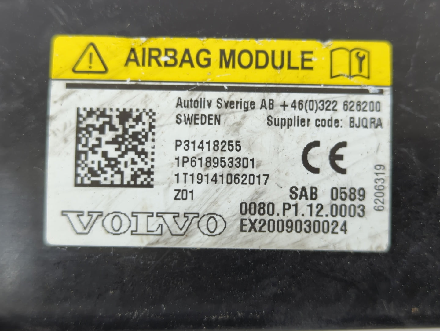 Volvo V40 Air Bag Passenger Right Dashboard Oem - Oemusedautoparts1.com