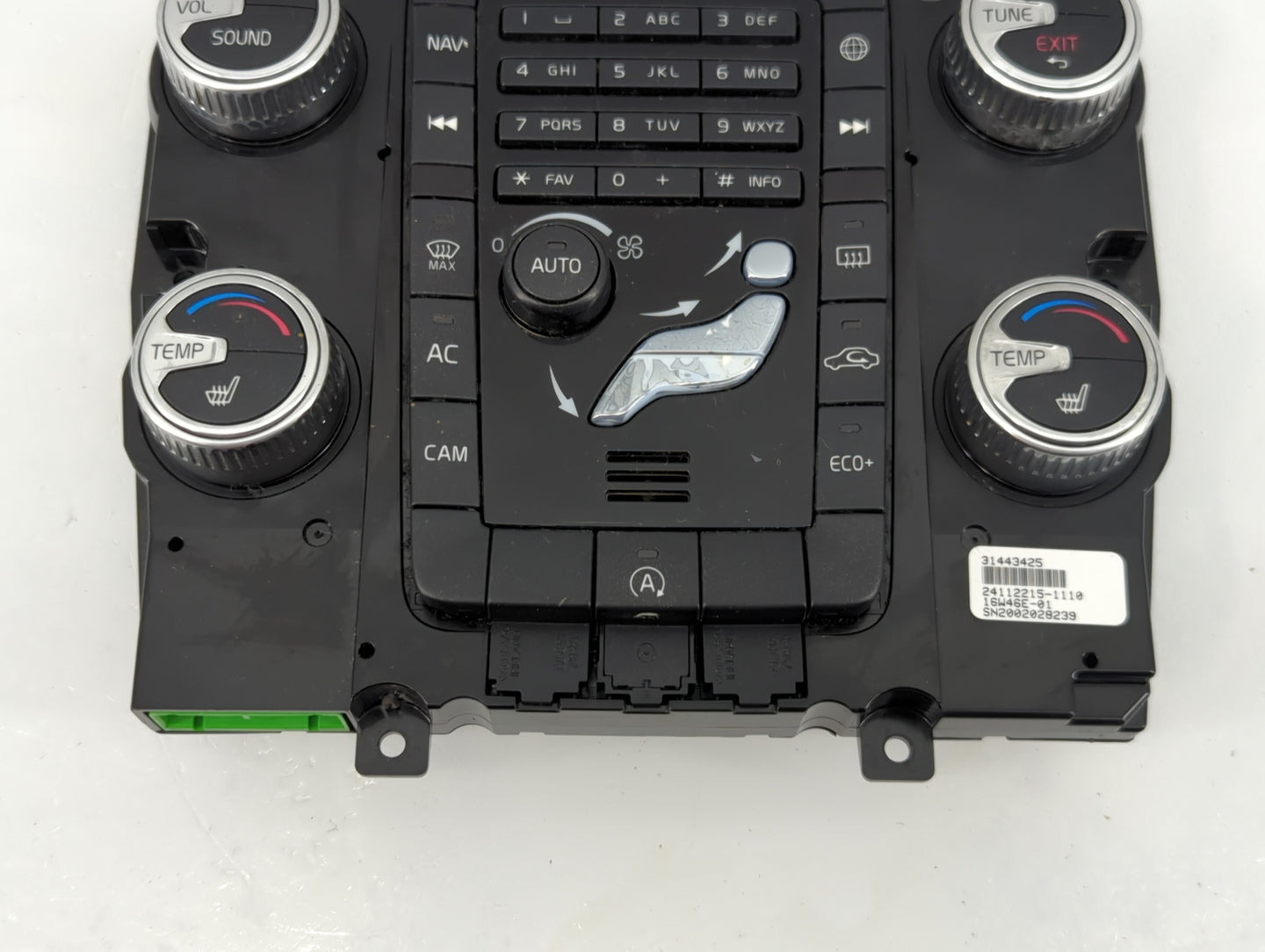 2017 Volvo Xc60 Climate Control Module Temperature AC/Heater Replacement Fits OEM Used Auto Parts - Oemusedautoparts1.com