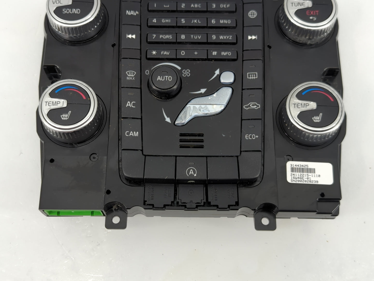 2017 Volvo Xc60 Climate Control Module Temperature AC/Heater Replacement Fits OEM Used Auto Parts - Oemusedautoparts1.com