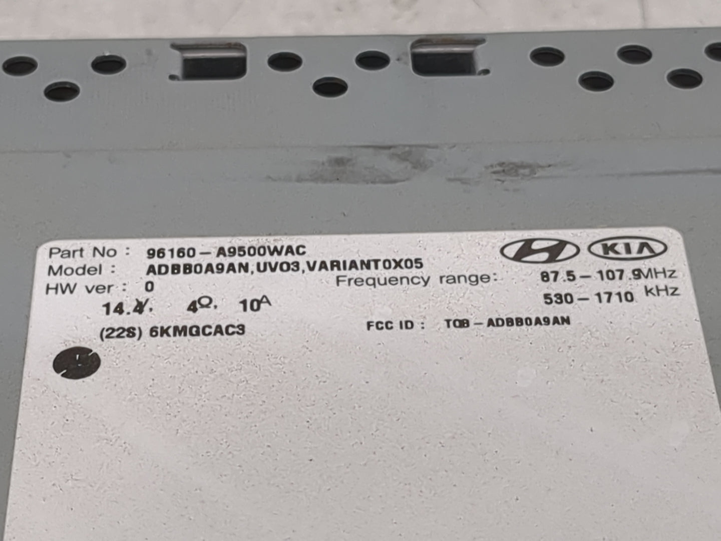2018 Sedona Radio AM FM Cd Player Receiver Replacement Fits Fits 2017 OEM Used Auto Parts - Oemusedautoparts1.com