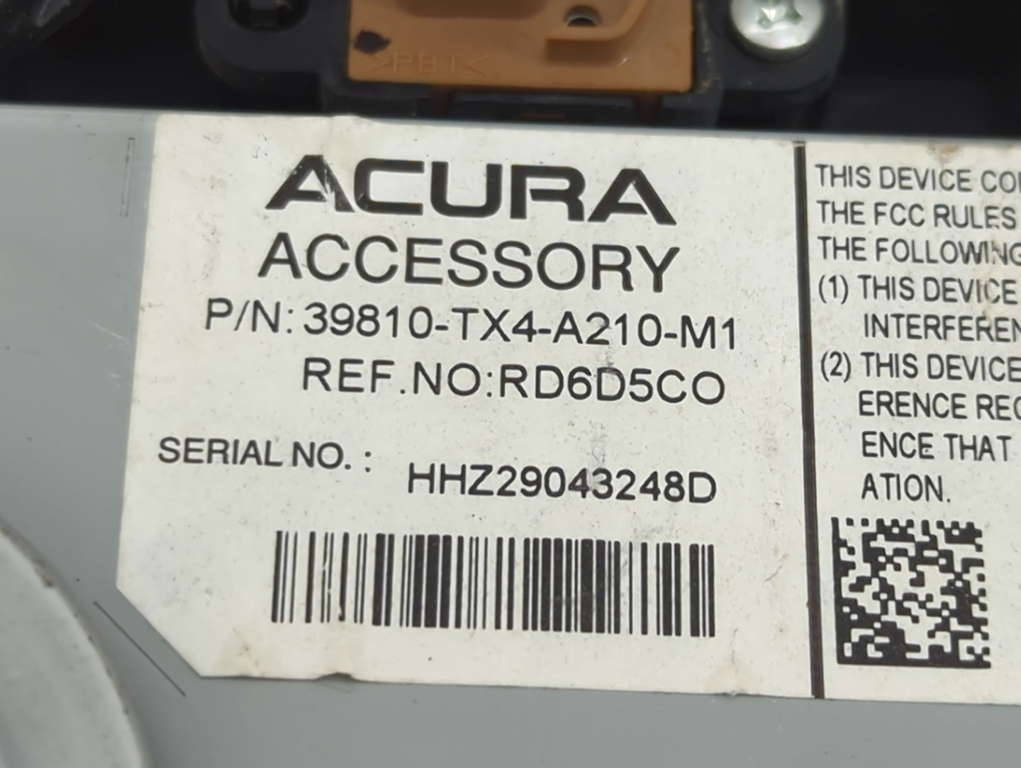 2018 Acura Rdx Information Display Screen - Oemusedautoparts1.com