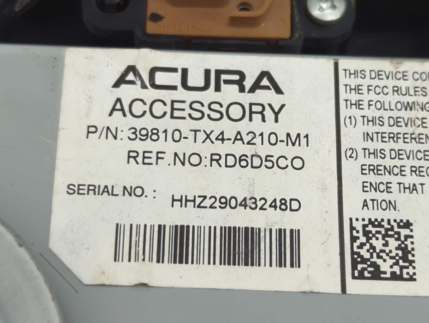 2018 Acura Rdx Information Display Screen - Oemusedautoparts1.com