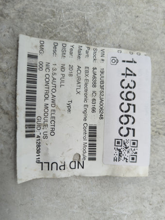 compare product 2018 Acura Tlx PCM Engine Control Computer ECU ECM PCU OEM P/N:37820-5J2-C64 EUH011-250 Fits OEM Used Auto Parts