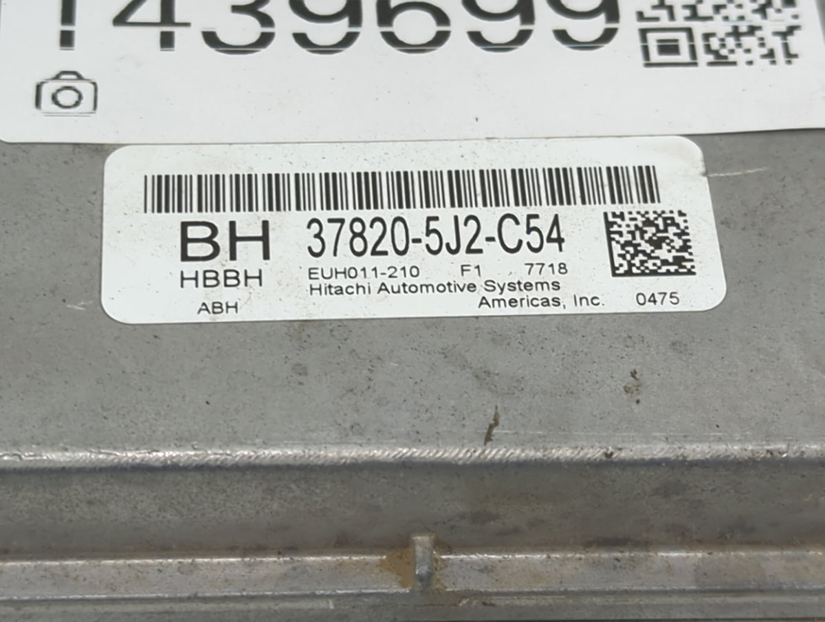2017-2018 Acura Tlx PCM Engine Control Computer ECU ECM PCU OEM P/N:37820-5J2-C54 Fits Fits 2017 2018 OEM Used Auto Parts - 