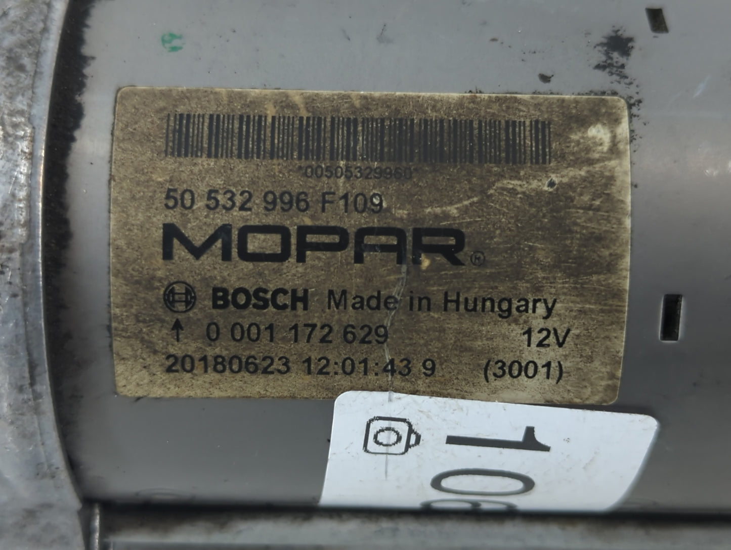 2017 Alfa Romeo Giulia Car Starter Motor Solenoid OEM P/N:0 001 172 629 20180623 Fits OEM Used Auto Parts - Oemusedautoparts